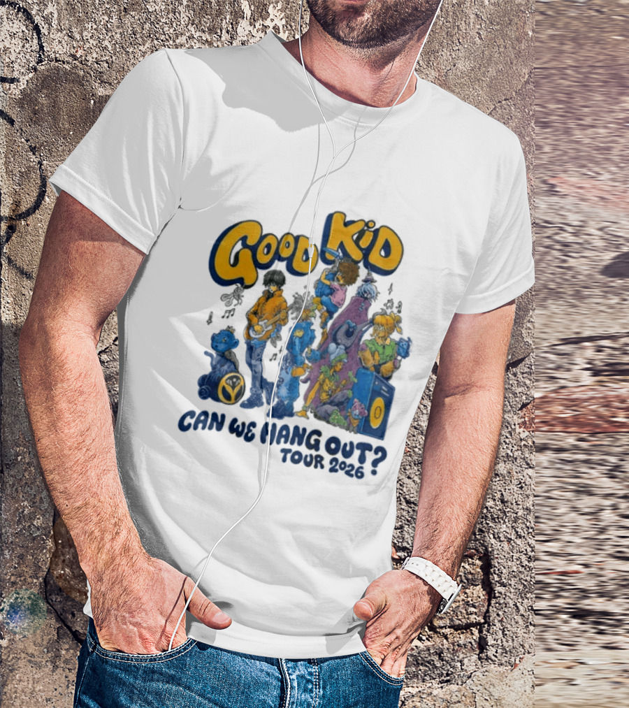 Good Kid Can We Hang Out Tour 2026 Colorful Characters T-Shirt