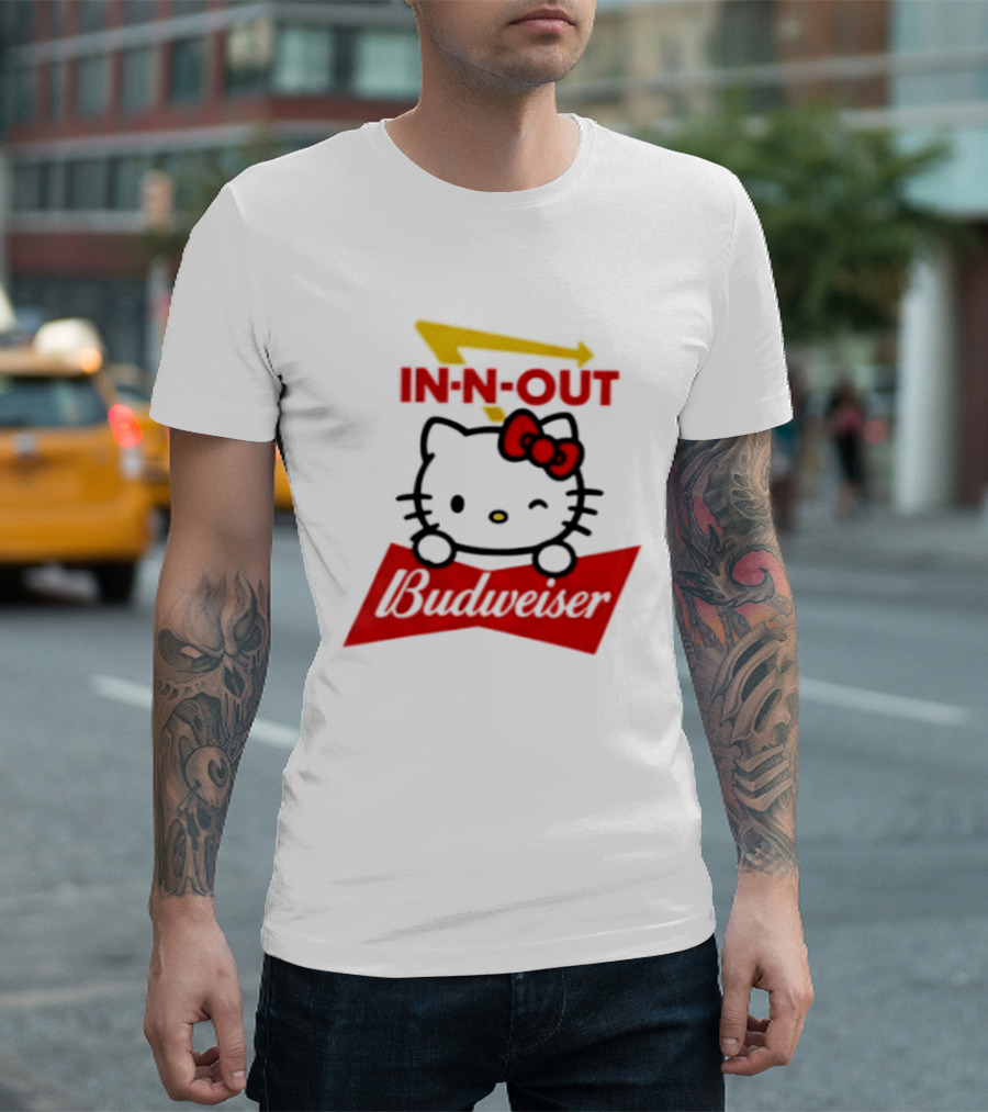 Hello Kitty In N Out Budweiser Combo T-Shirt