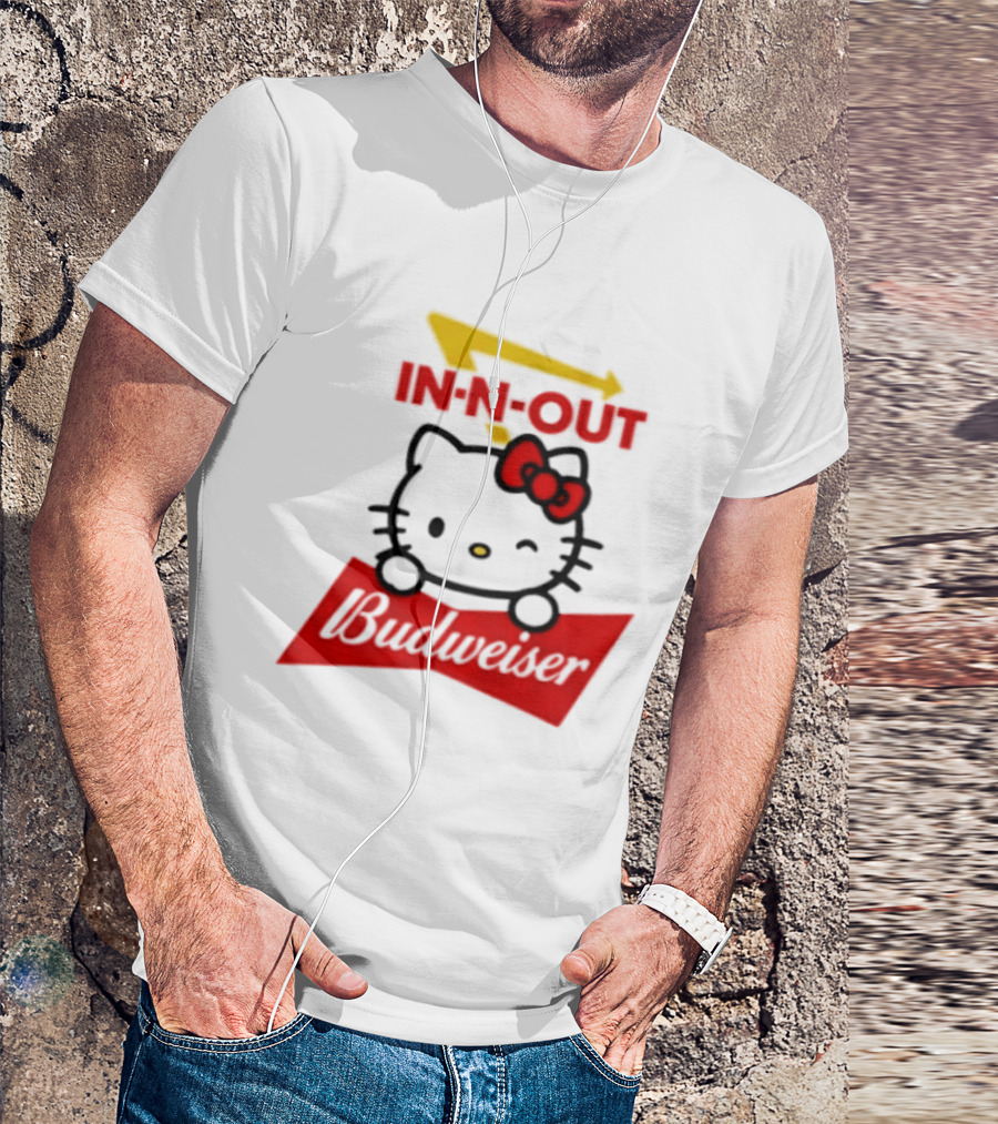 Hello Kitty In N Out Budweiser Combo T-Shirt