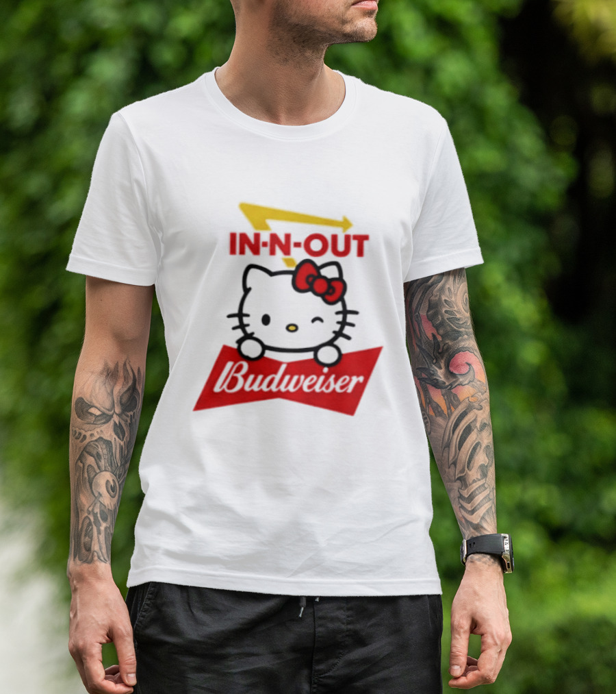Hello Kitty In N Out Budweiser Combo T-Shirt