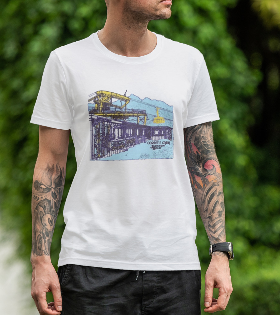 Jackson Hole Corbets Cabin Tram Wyoming Scenic Adventure T-Shirt