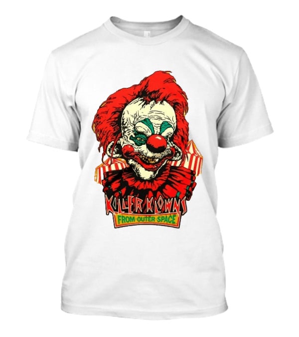 Killer Klowns From Outer Space Creepy Clown Art Red Nose Costume T-Shirt