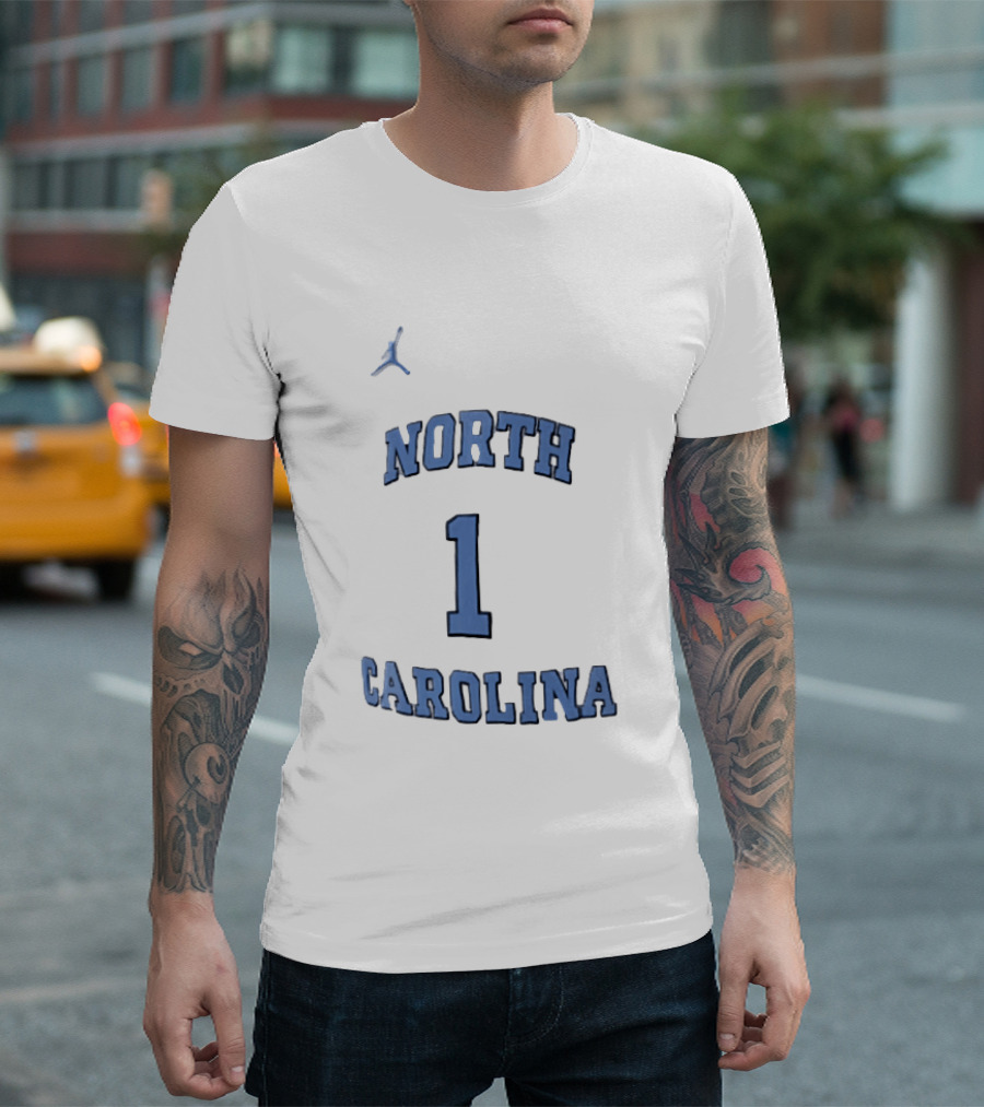North Carolina Tar Heels Jordan Brand Number 1 Home Replica Basketball T-Shirt