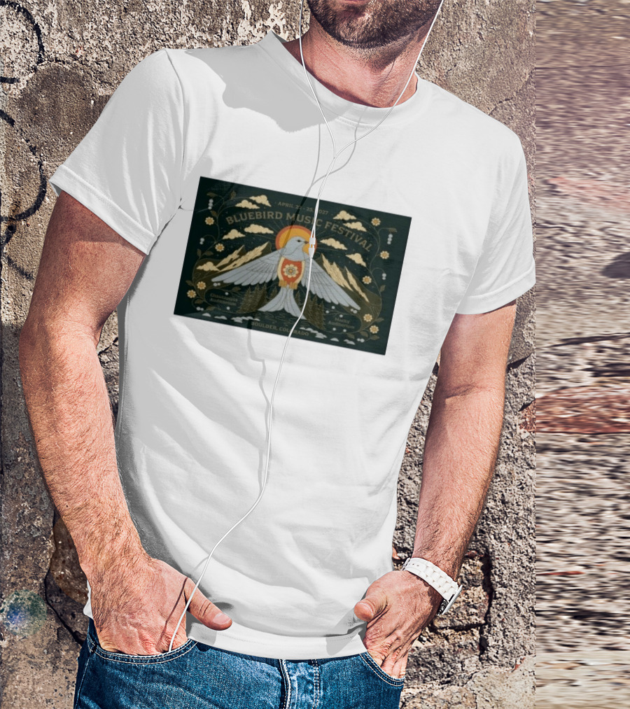 Bluebird Music Festival Boulder Colorado April 22 25 2027 Chautauqua Auditorium Macky Auditorium T-Shirt