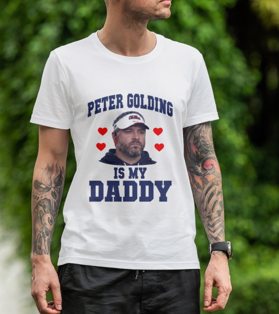 Peter Golding Is My Daddy Red Hearts T-Shirt