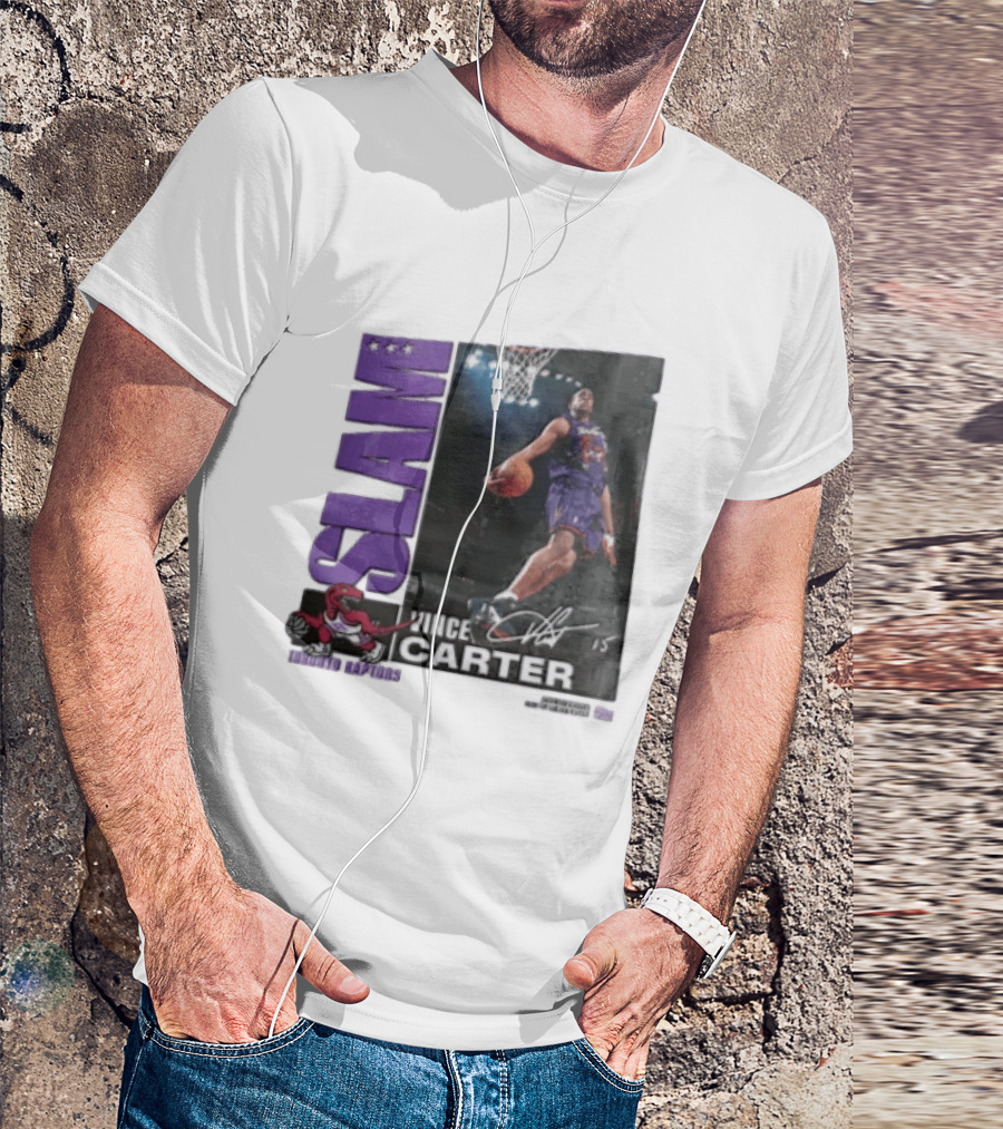 SLAM Vince Carter Top 500 Toronto Raptors Dunk Basketball T-Shirt