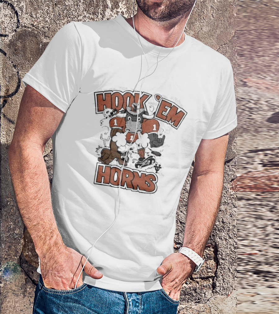 Texas Longhorns Hook Em Horns Longhorn Rush Football Spirit T-Shirt