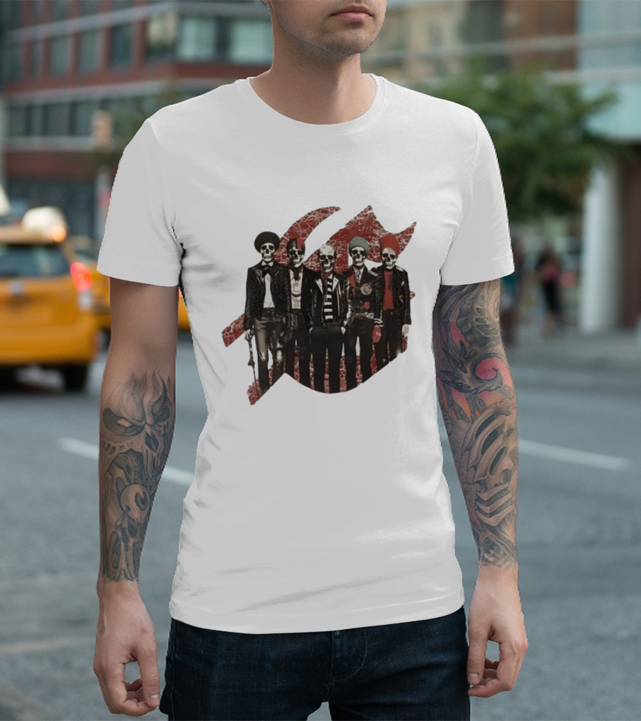 Yan Diomande Godspeed New York Guitar Heros Bone Studded T-Shirt
