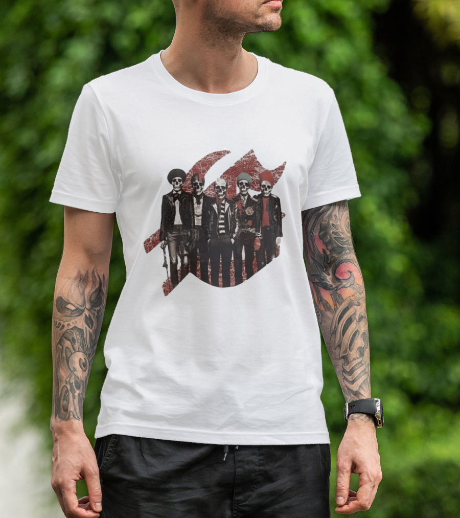 Yan Diomande Godspeed New York Guitar Heros Bone Studded T-Shirt