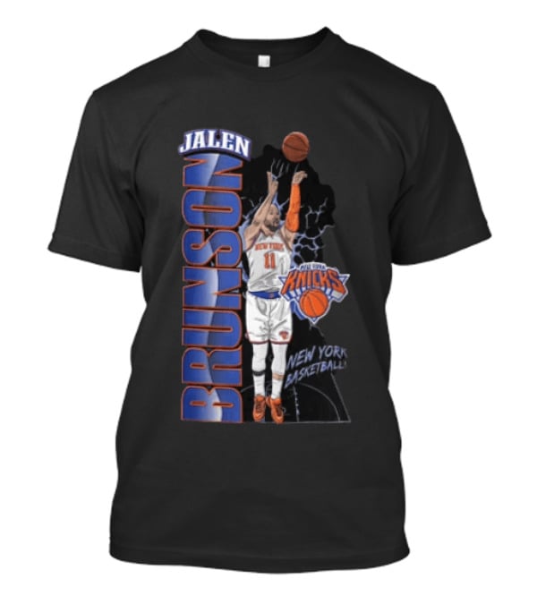 New York Knicks Jalen Brunson Shooting Basketball Player Knicks Basketball T-Shirt