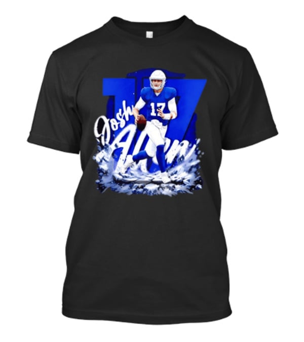 Josh Allen 17 Buffalo Bills Football Player Action T-Shirt