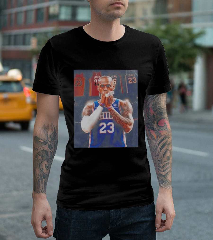 LeBron James Rings Los Angeles Lakers 23 Jerseys 76ers 23 T-Shirt