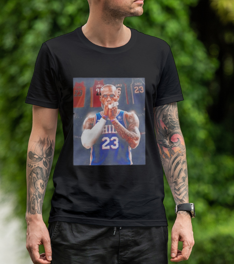 LeBron James Rings Los Angeles Lakers 23 Jerseys 76ers 23 T-Shirt