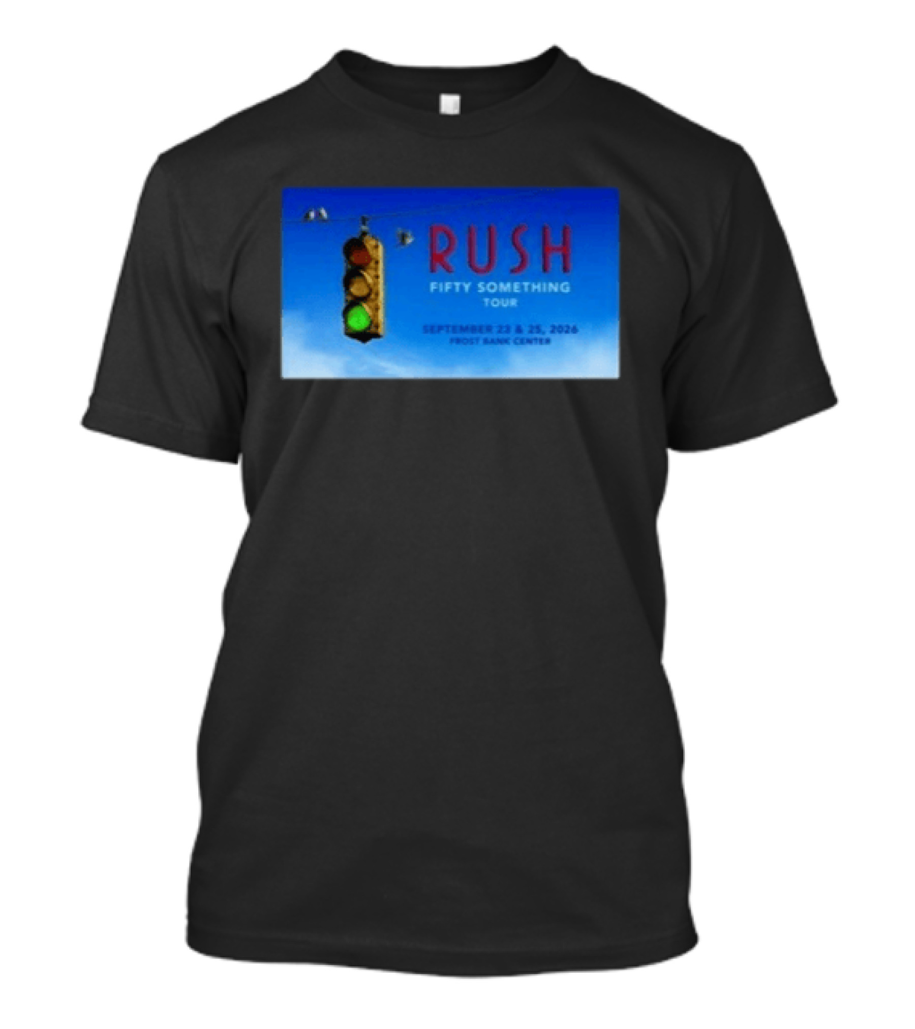 Rush Fifty Something Tour San Antonio TX September 23 25 2026 Frost Bank Center Concert T-Shirt