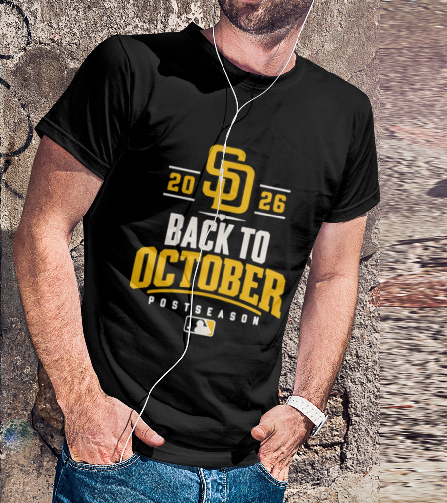 San Diego Padres 2026 Back To October Postseason Baseball MLB T-Shirt