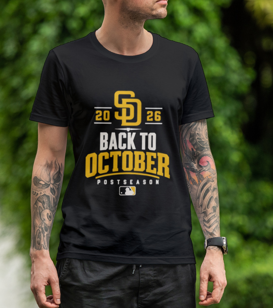 San Diego Padres 2026 Back To October Postseason Baseball MLB T-Shirt