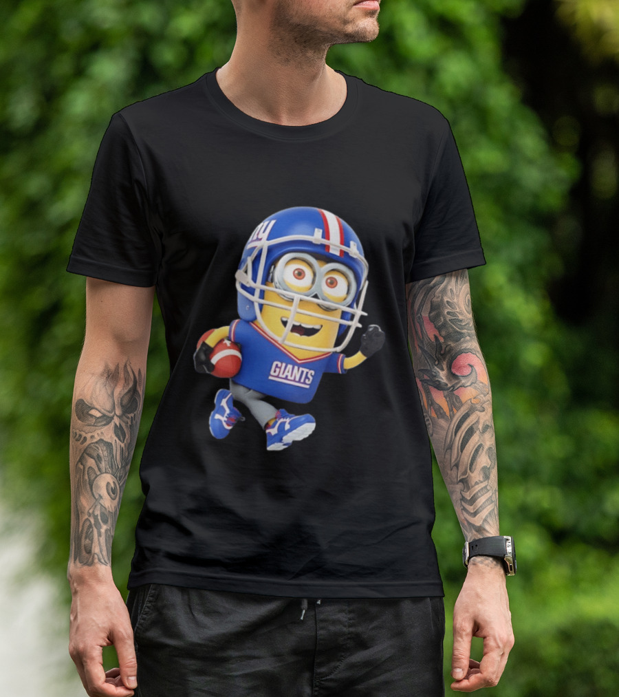 Minion Football Character New York Giants Collaboration T-Shirt