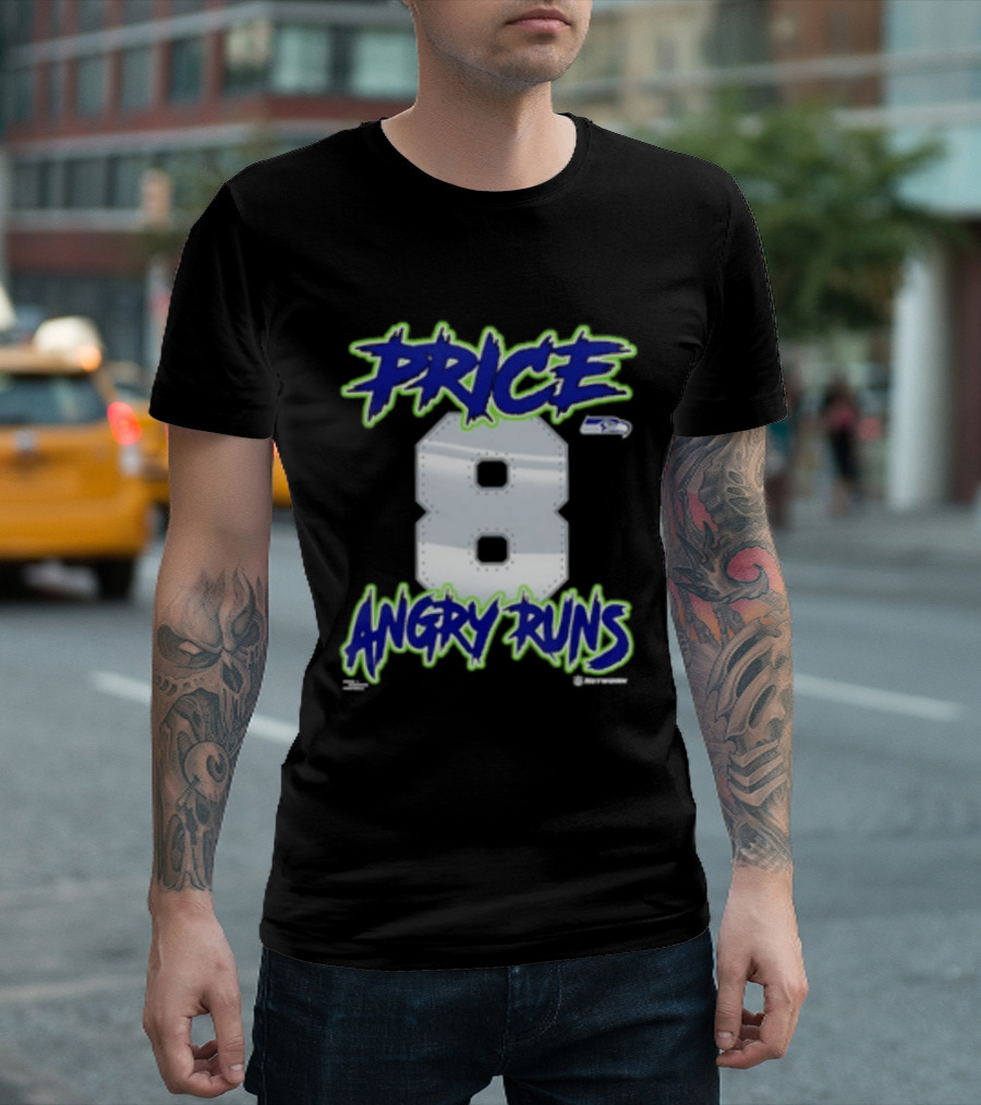 Seattle Seahawks Price 8 Angry Runs 2026 T-Shirt