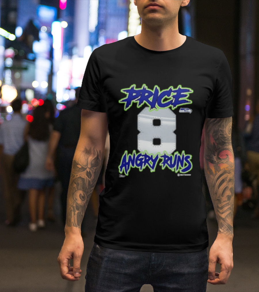 Seattle Seahawks Price 8 Angry Runs 2026 T-Shirt