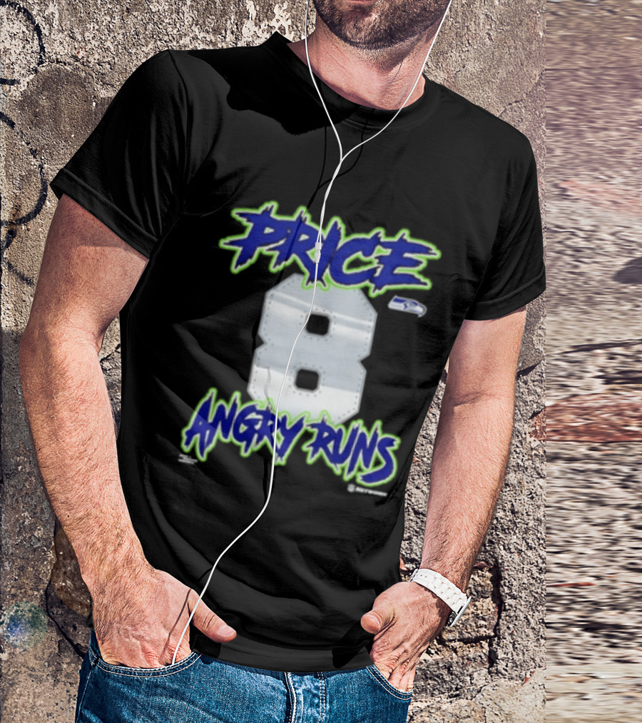 Seattle Seahawks Price 8 Angry Runs 2026 T-Shirt