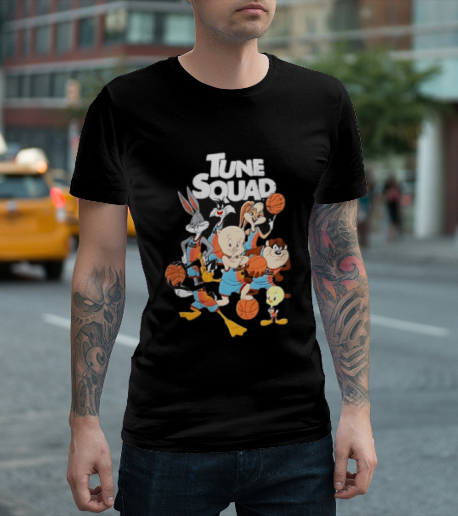 Tune Squad Looney Tunes Characters Basketball Space Jam T-Shirt
