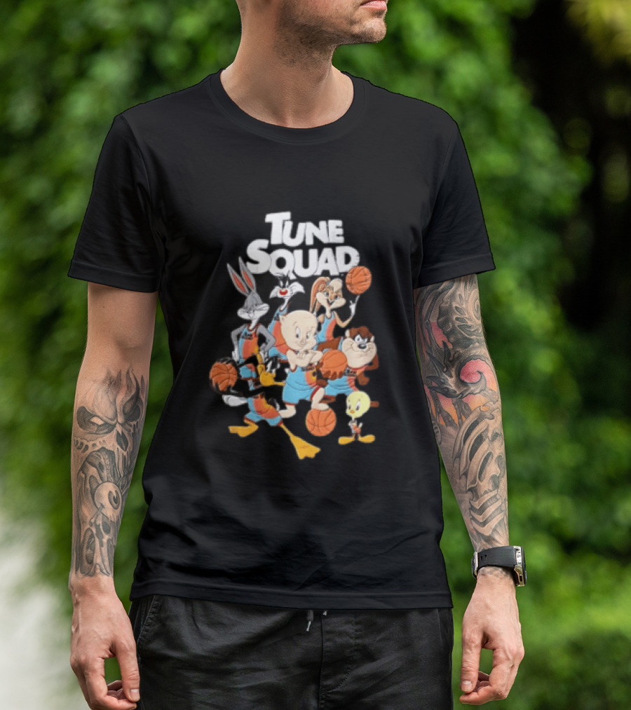 Tune Squad Looney Tunes Characters Basketball Space Jam T-Shirt