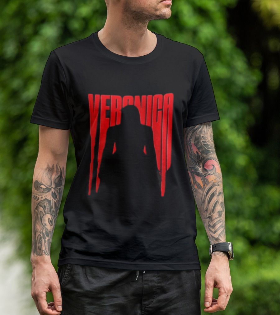 Veronica Red Dripping Font T-Shirt