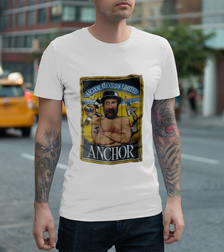 Anchor Records Limited Bearded Sailor With Tattooed Arms T-Shirt