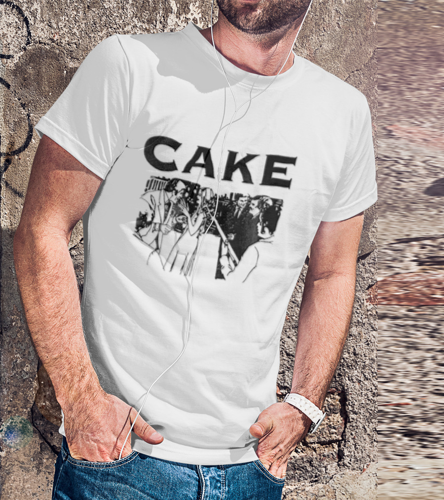 CAKE Band Silhouette In Suits With Instruments T-Shirt