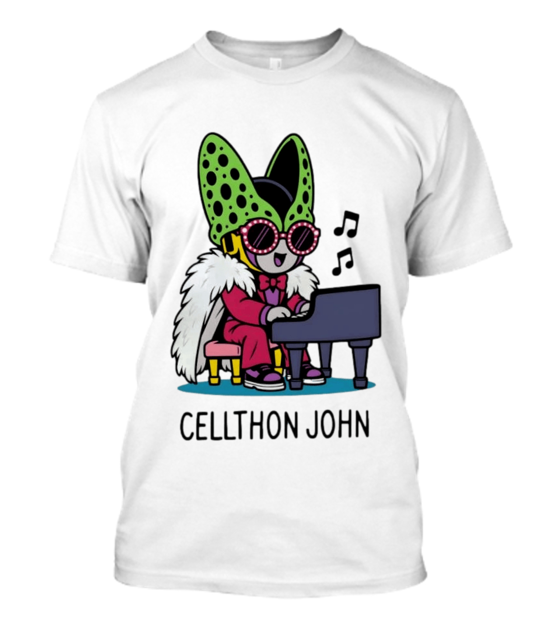 Cellthon John Dragon Ball Z Piano Music Fun T-Shirt
