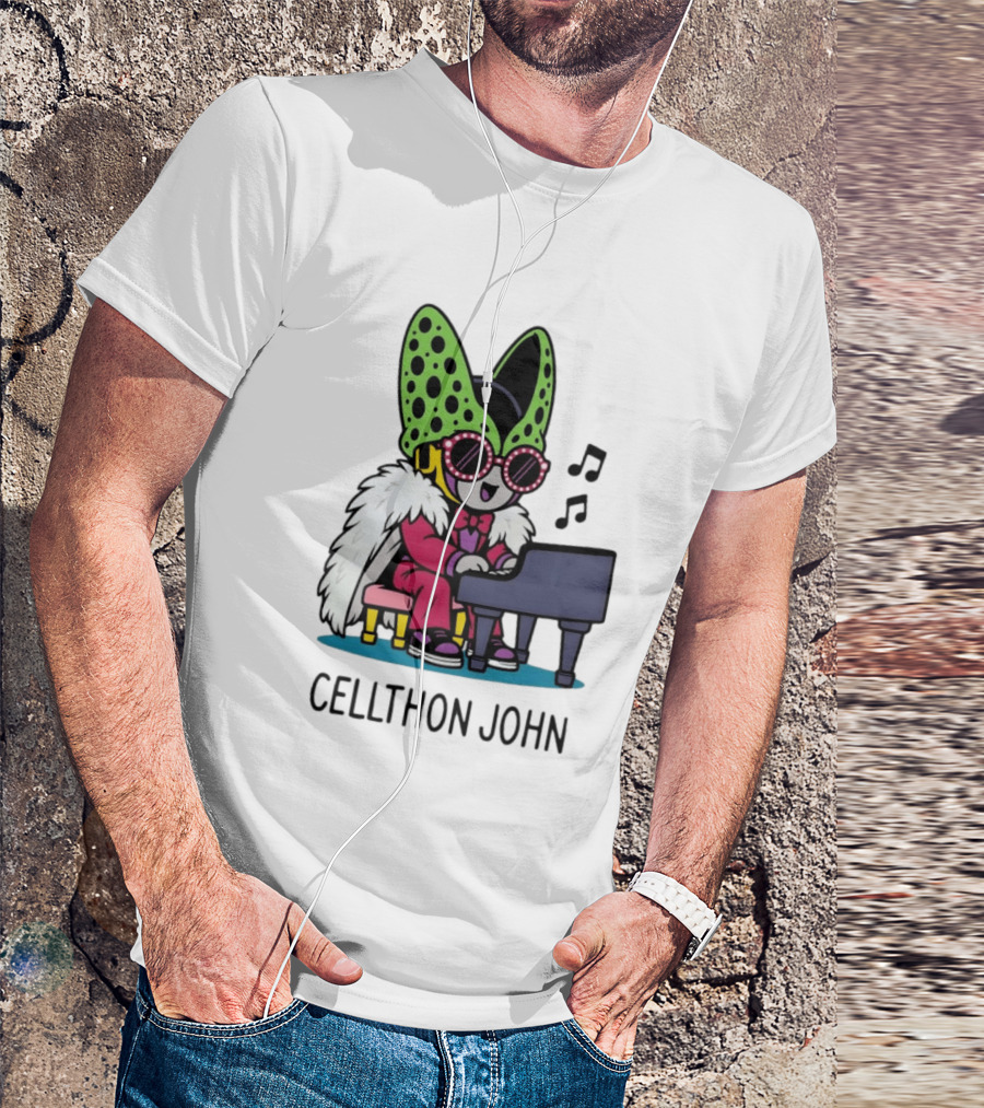 Cellthon John Dragon Ball Z Piano Music Fun T-Shirt