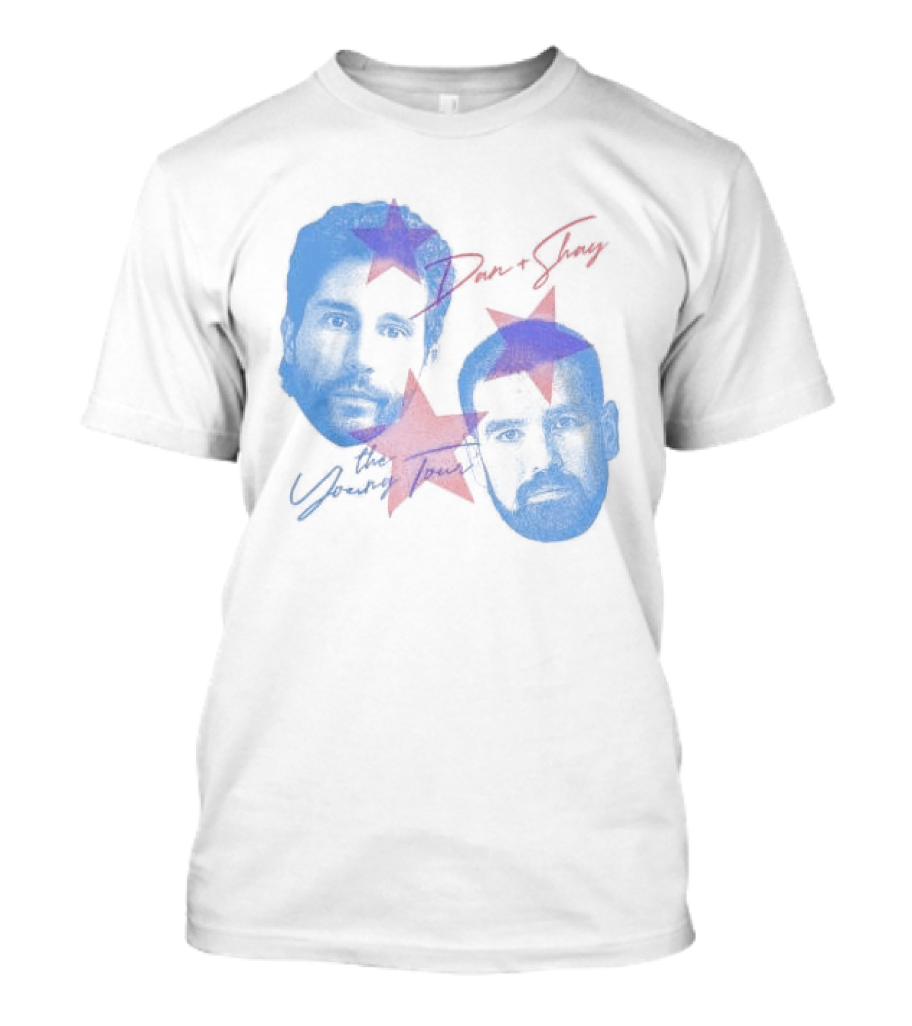 Dan And Shay The Young Tour Crewneck Stars Faces T-Shirt