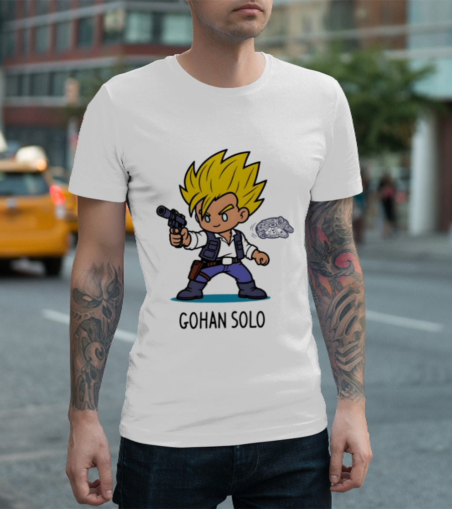 Gohan Solo Star Wars Dragon Ball Z Mashup Super Saiyan T-Shirt