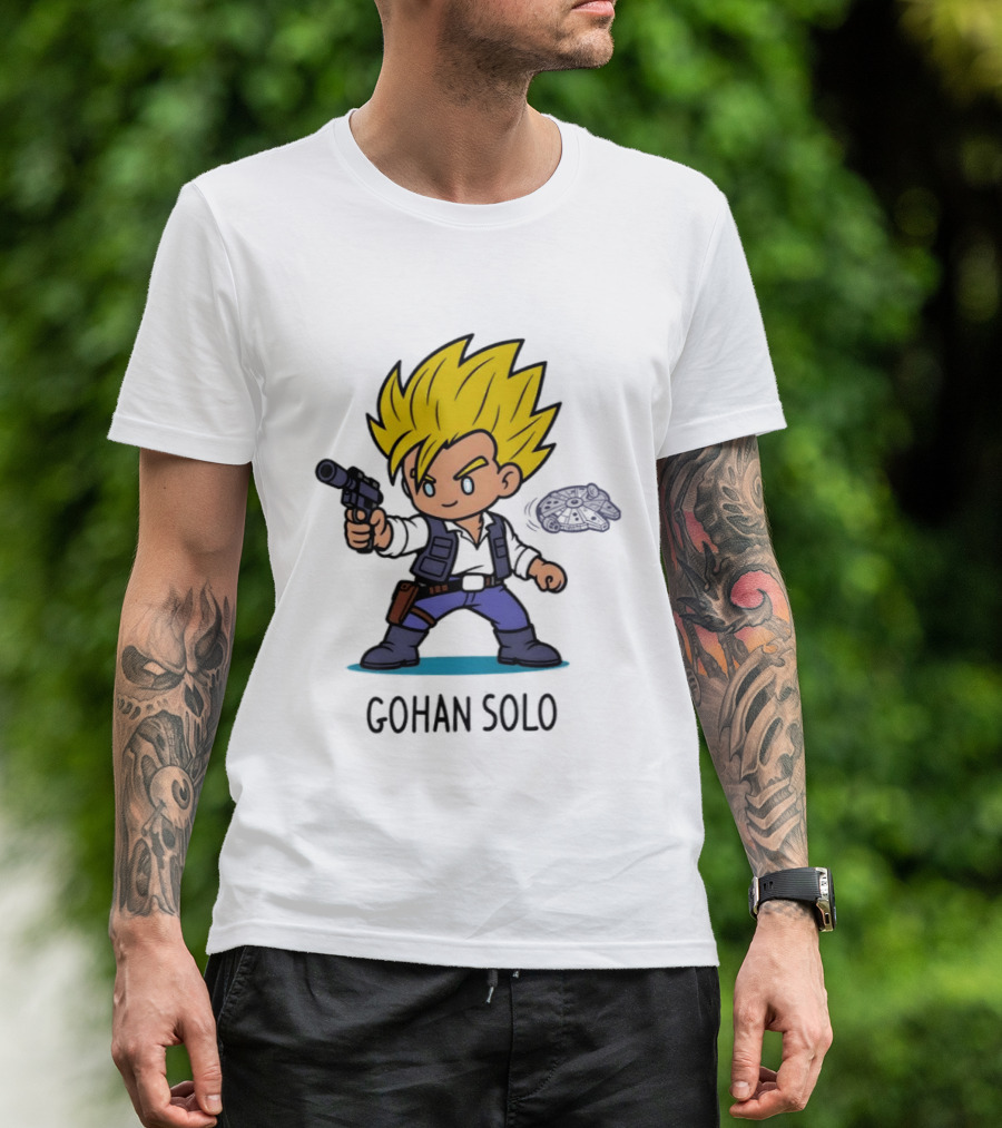 Gohan Solo Star Wars Dragon Ball Z Mashup Super Saiyan T-Shirt