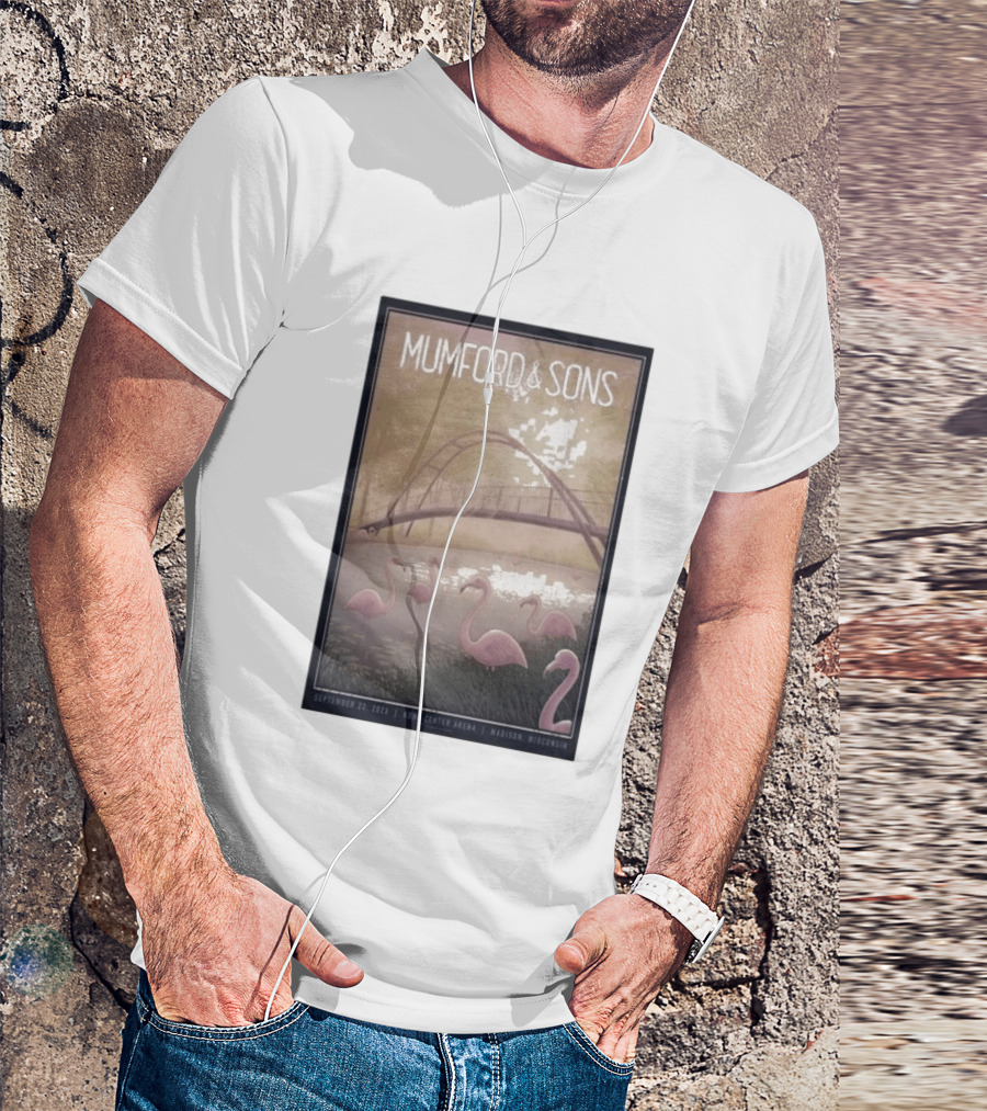 Mumford And Sons Concert Featuring Flamingos At Kohl Center Arena Madison WI September 23 2026 T-Shirt
