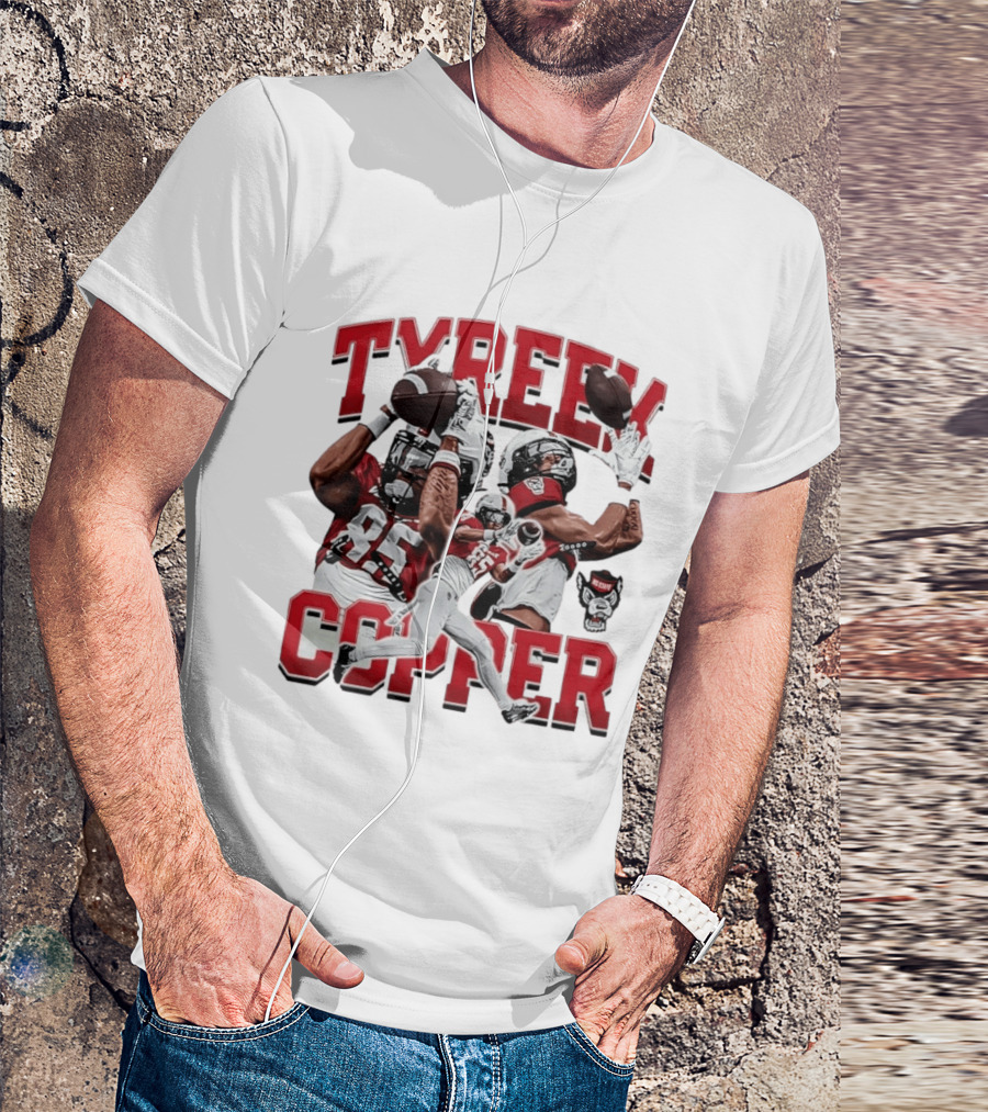 Tyreek Copper NC State Wolfpack Football Collage T-Shirt