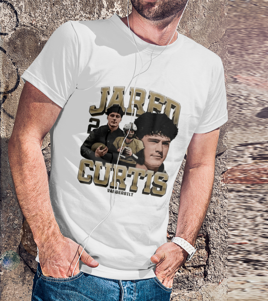 Vanderbilt Jared Curtis Football No 2 Commodores Collage T-Shirt