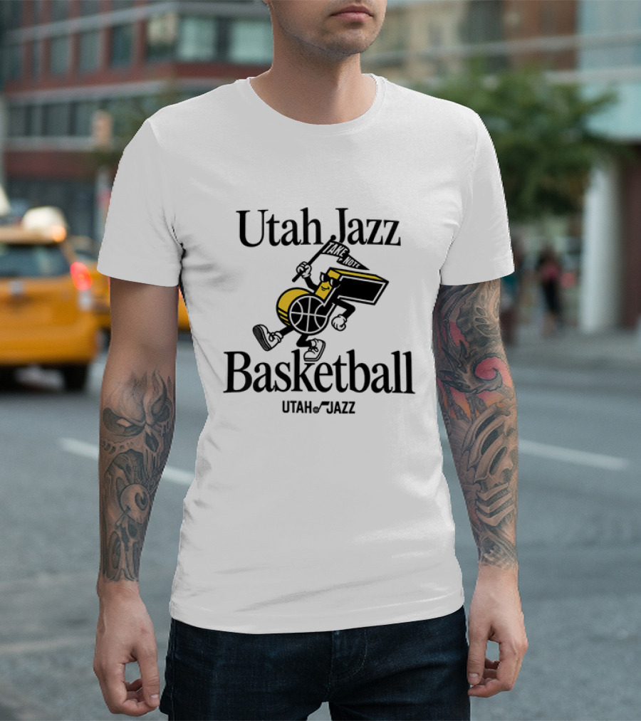 Utah Jazz Take Note Basketball T-Shirt