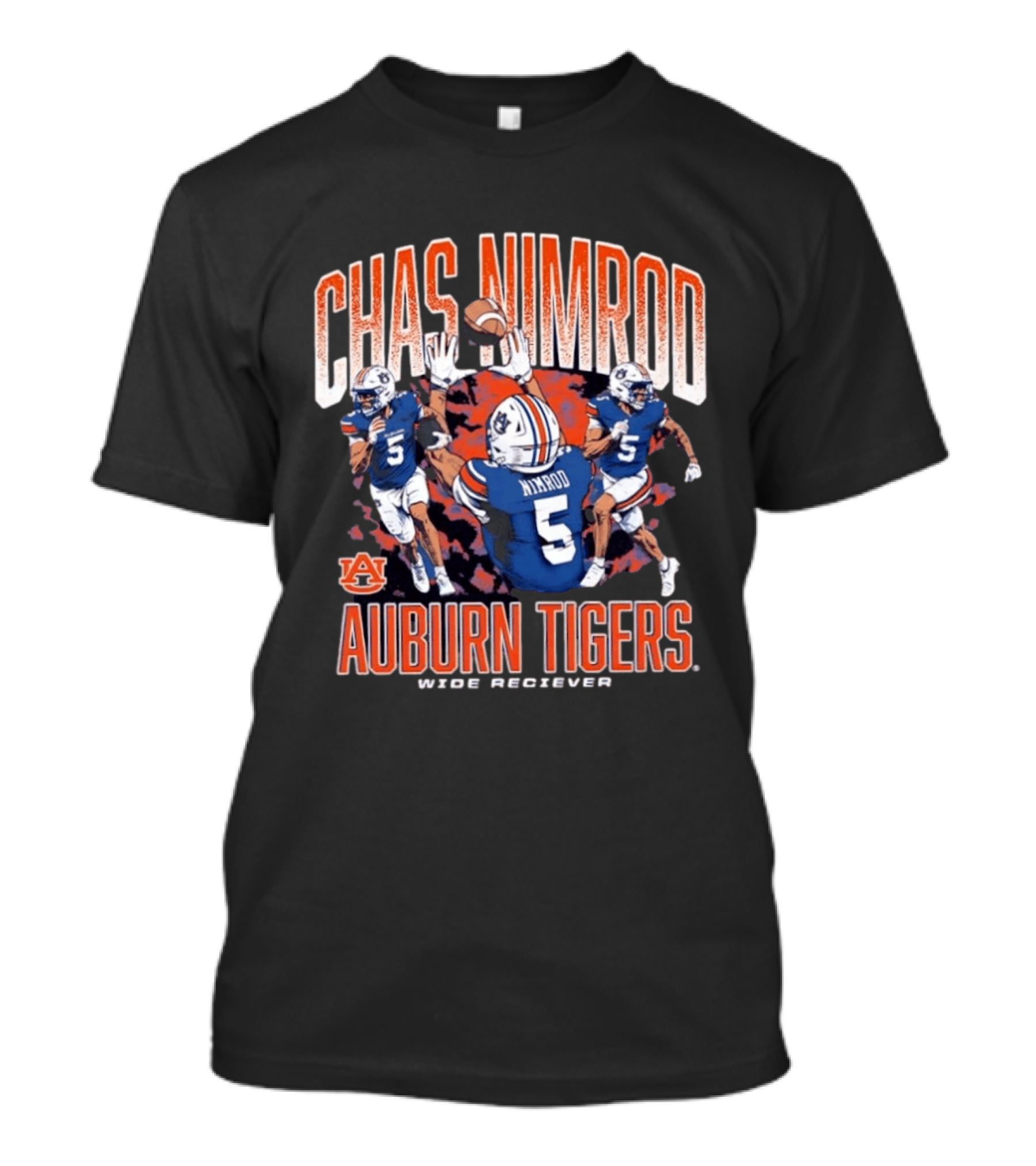 Chas Nimrod No 5 Auburn Tigers Wide Receiver T-Shirt