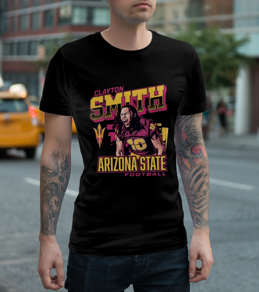Clayton Smith No 10 Arizona State Football Sun Devils T-Shirt