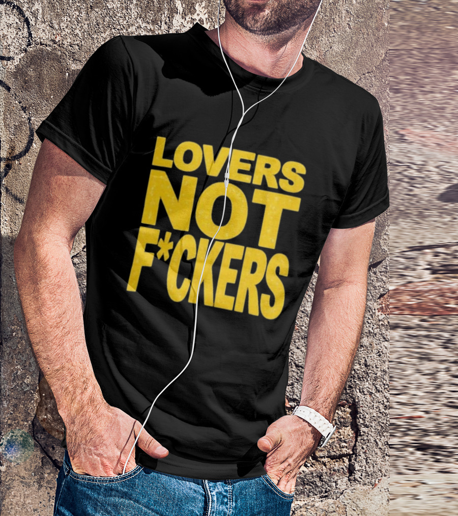 Lovers Not Fckers Bold Yellow T-Shirt