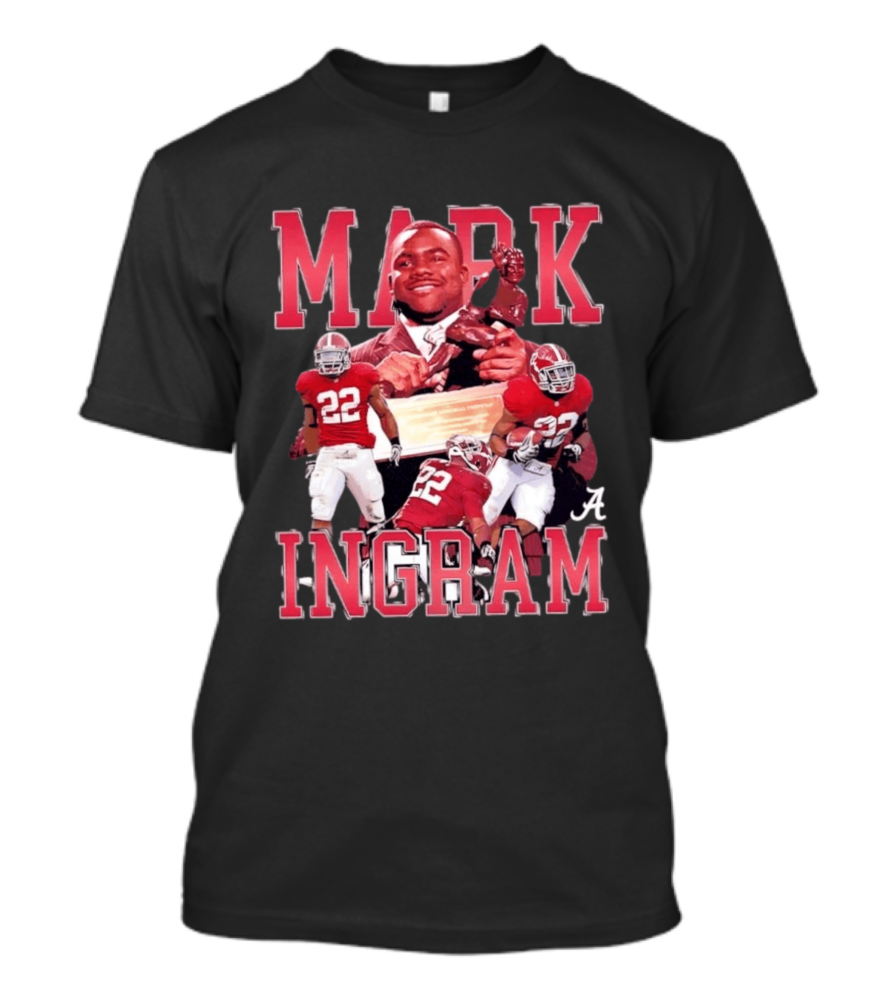 Mark Ingram Alabama Crimson Tide NCAA Football Collage 22 T-Shirt
