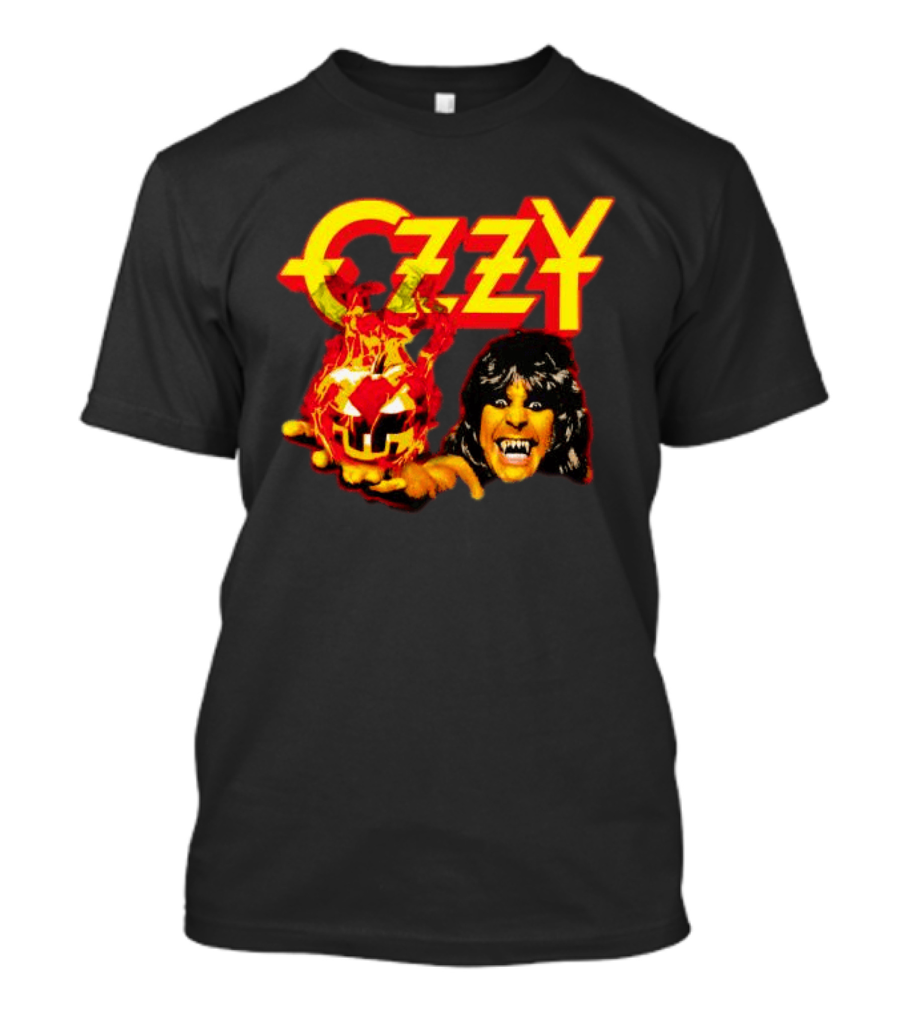 Ozzy Osbourne Halloween Pumpkin Fiery Face T-Shirt