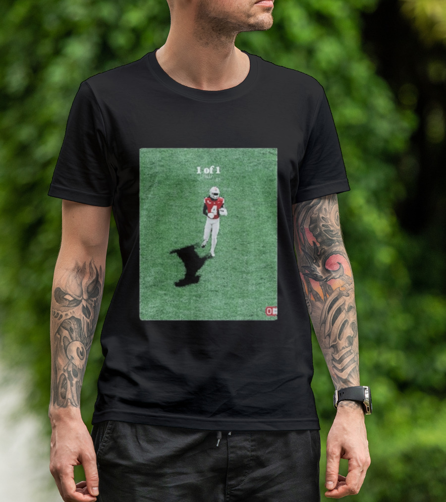 1 Of 1 Jeremiah Smith Ohio State Buckeyes Goat Shadow Football T-Shirt