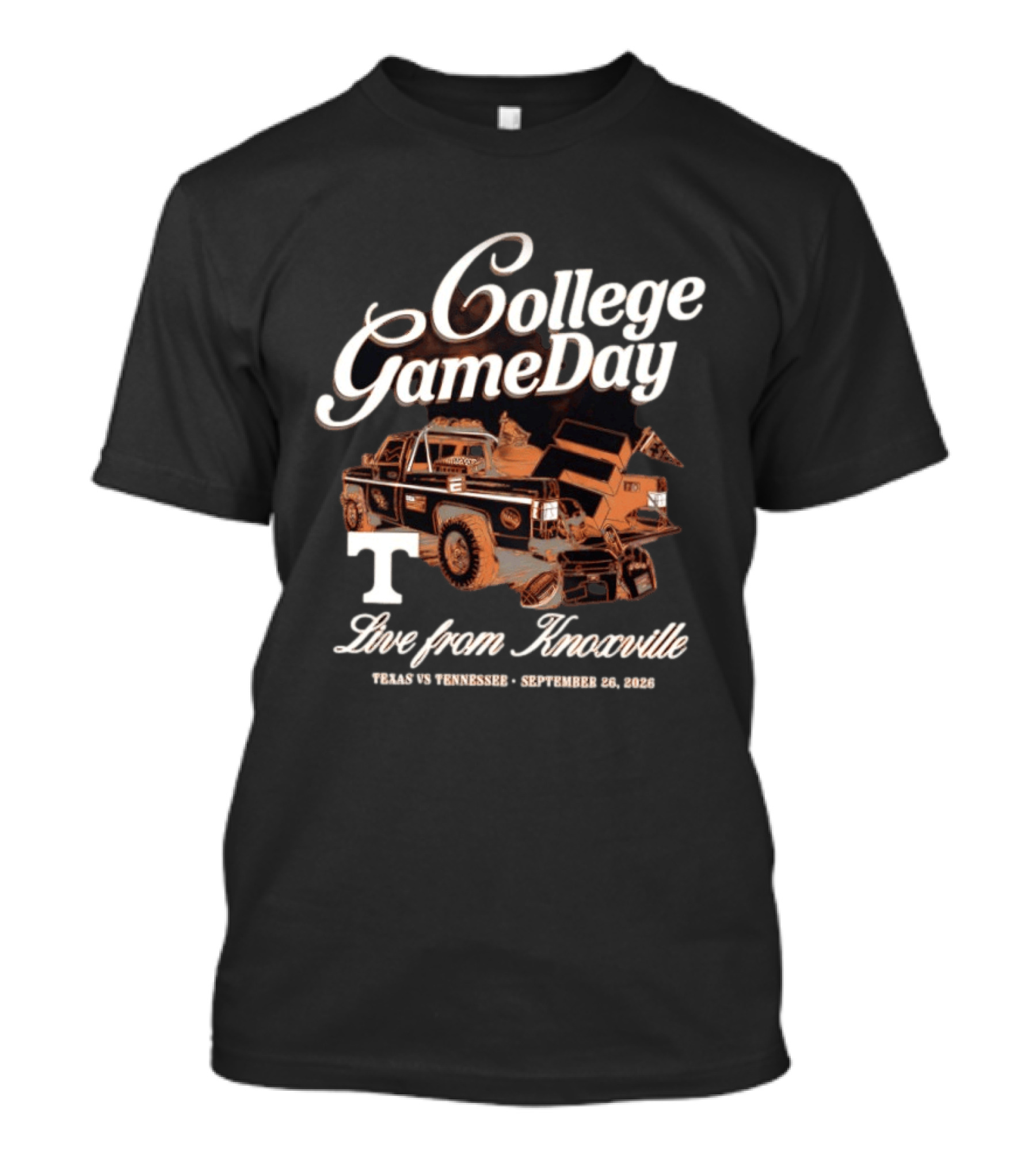 College Gameday Texas Vs Tennessee Live From Knoxville September 23 2023 Vintage Truck T-Shirt