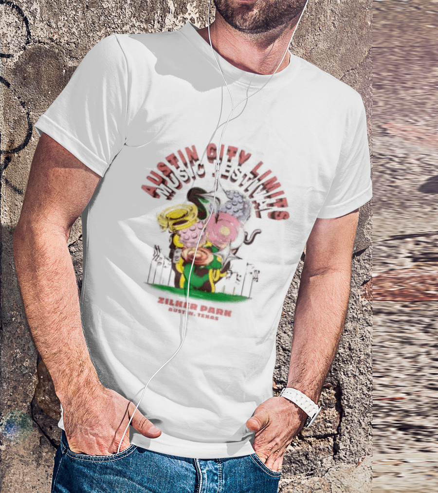 Austin City Limits Music Festival Psychedelic Florals 2023 Lineup T-Shirt