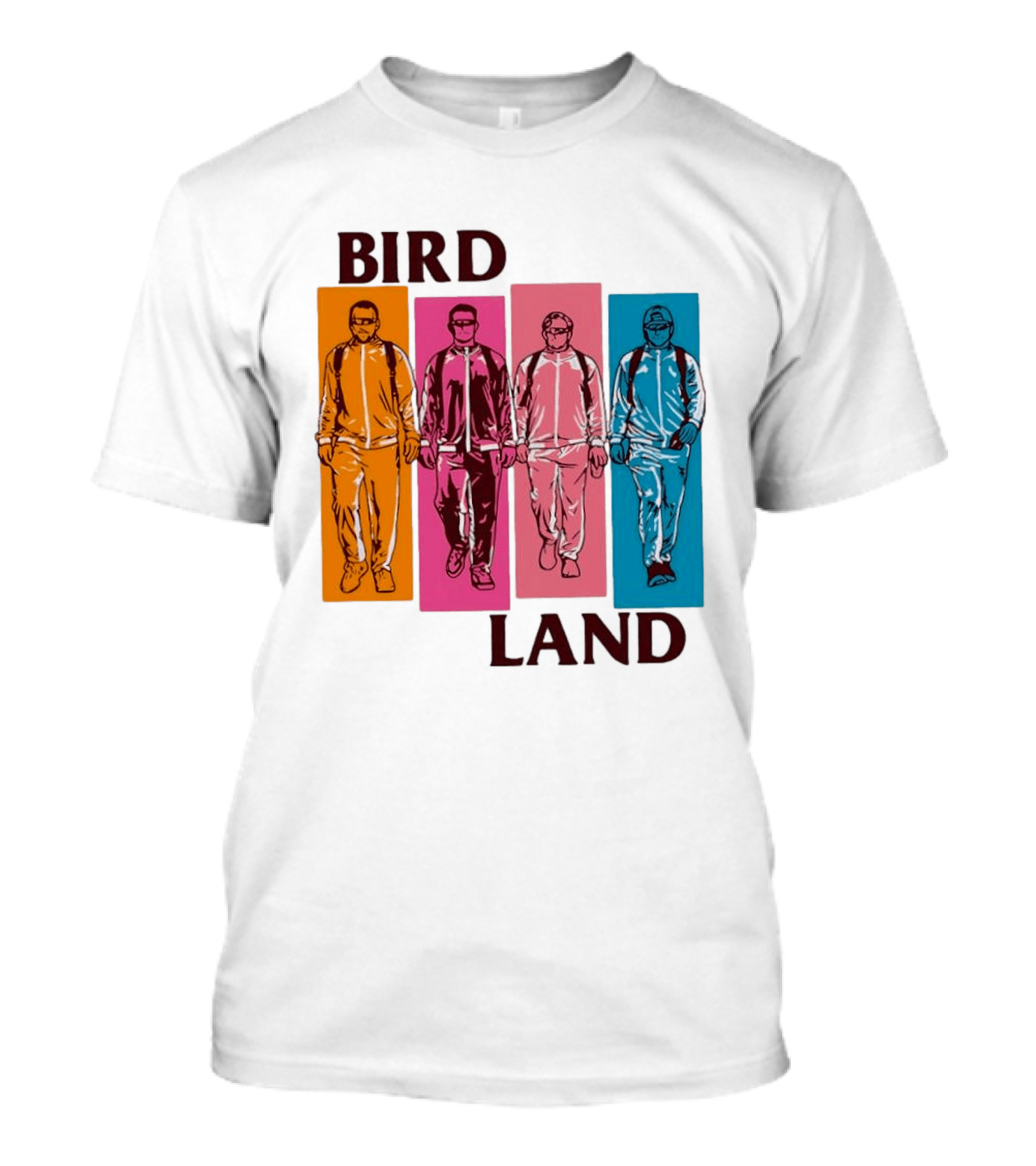 Baltimore Orioles Birdland Colorful Walking Figures T-Shirt