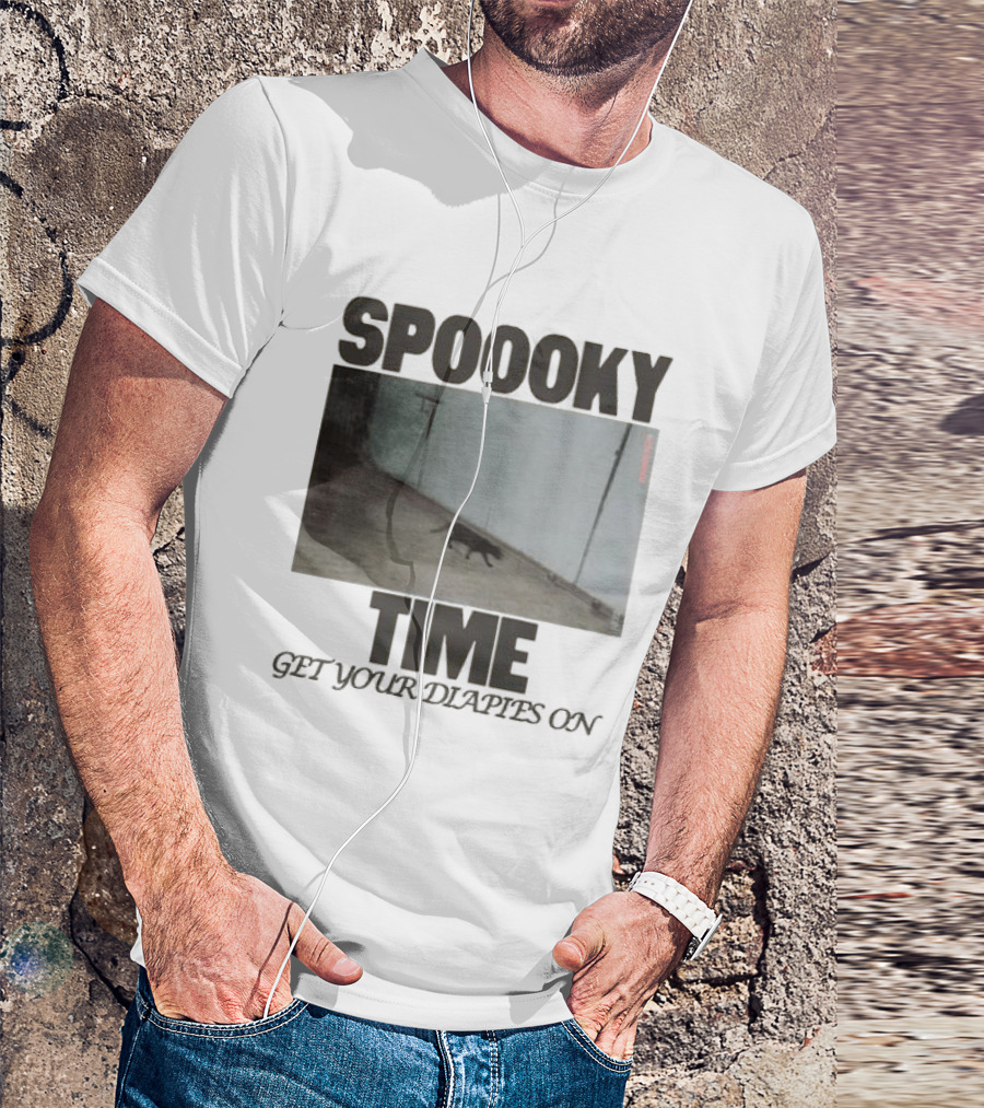 Spoooky Time Get Your Diapers On Caseoh Games Store Kitty CCTV T-Shirt