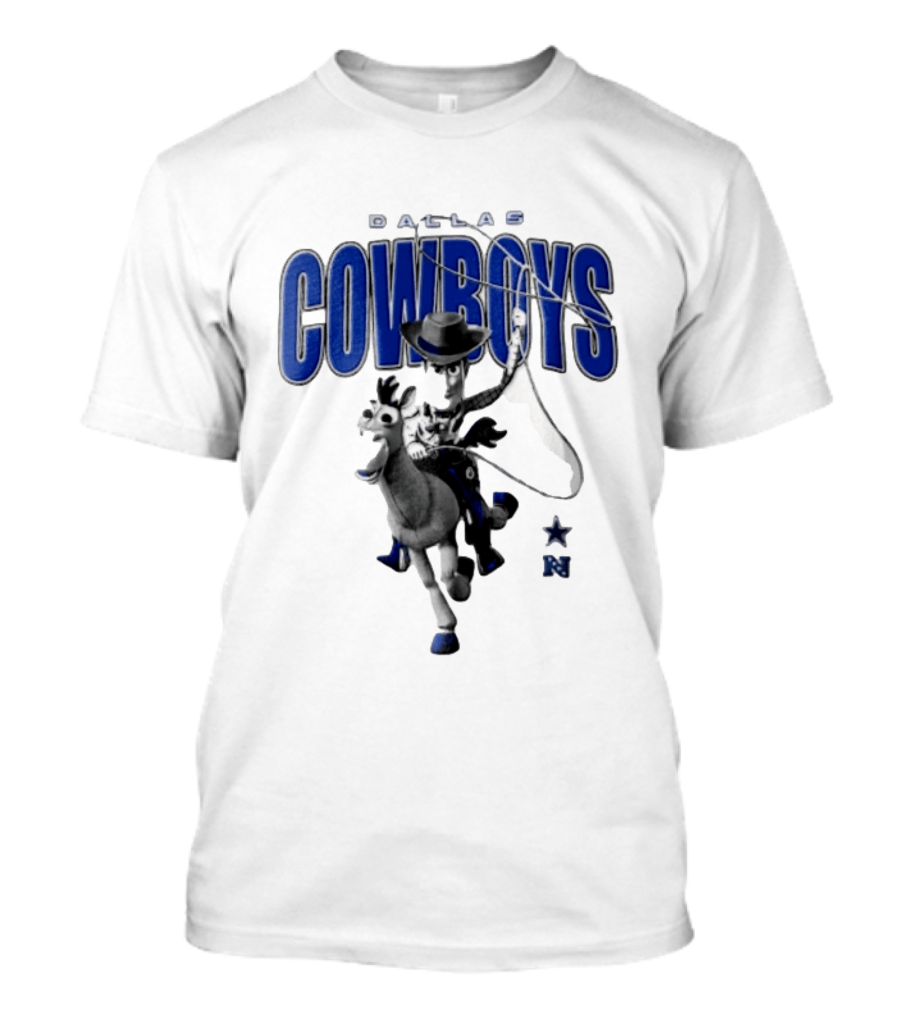 Dallas Cowboys Woody Bullseye Lasso Cartoon NFL Toy T-Shirt