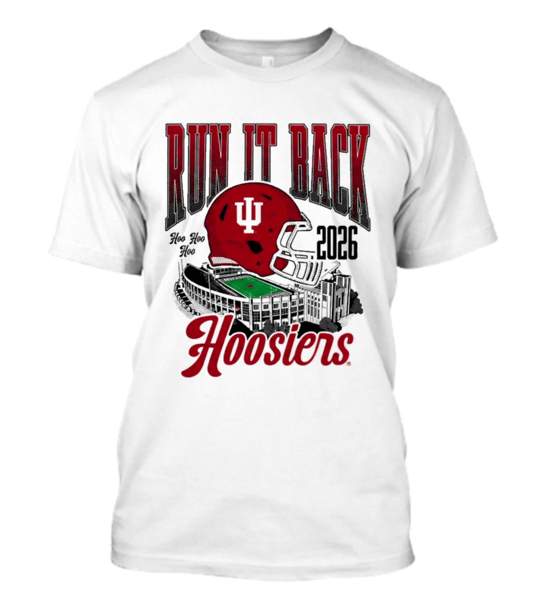 Run It Back Hoosiers Football Helmet 2026 Indiana University T-Shirt